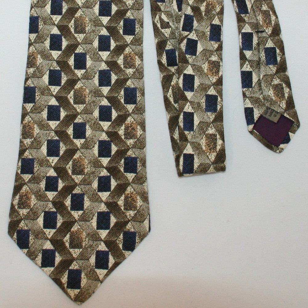 Structure Geometric Silk Tie